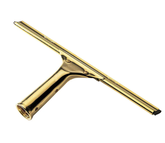 Ettore Master Quick Release Squeegee Brass Handle for Window Cleaning