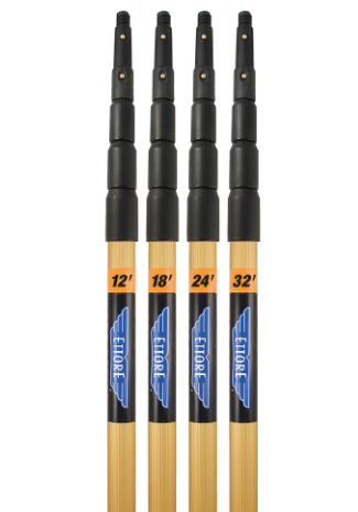 EttoreREA-C-H Extension Poles 3- Sec, (9' - 27') Lengths