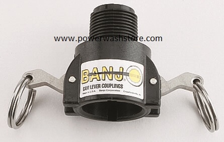 Banjo Polypropylene Female Coupler-Male Thread