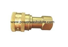 Double Shut Off Quick Connect Coupler - Brass 1/2" FPT