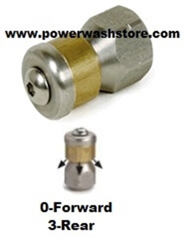 Spinner/Rotating Sewer Nozzle 1/4" NPT Power Wash Store