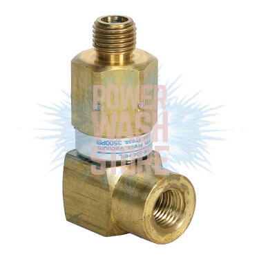 1/4" Brass 90 degree In-Line Swivel