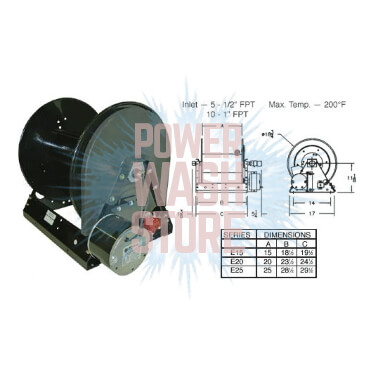 Titan Hose Reels - 450', Heavy Duty Aluminum Frame