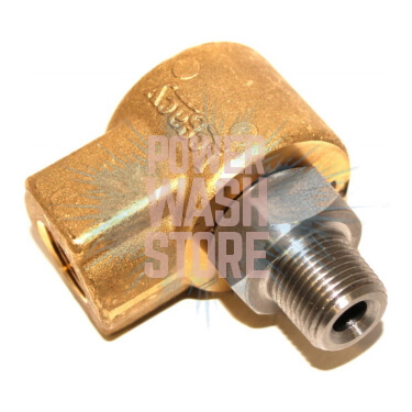 Swivel 90°, 1/2 F x 1/2 F, 3000 PSI, Brass - Shop Pressure