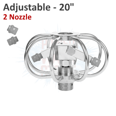 Adjustable 2 Nozzle Exhaust Hood Swivel 20"- #5274