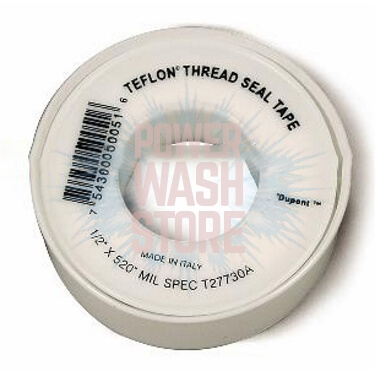 Wisdom, Teflon Tape, 1/2 x 520, White