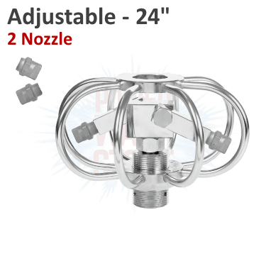 Adjustable 2 Nozzle Exhaust Hood Swivel 24"- #5275