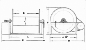 Reel Dimensions for Summit Electric Reel SME Series