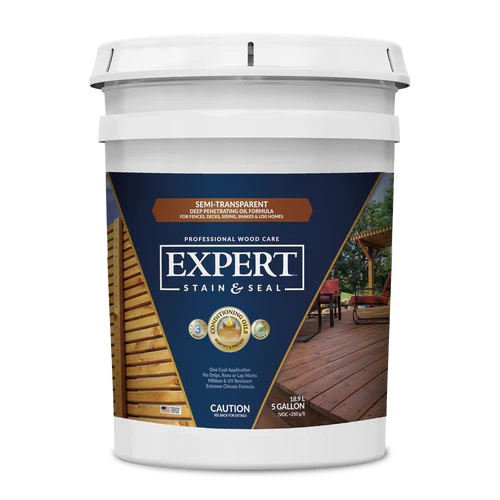 EXPERT Stain & Seal Semi-Transparent Wood Stain & Sealer - 5 Gallons EXPERT Stain & Seal Semi-Transparent Wood Stain & Sealer - 5 Gallons