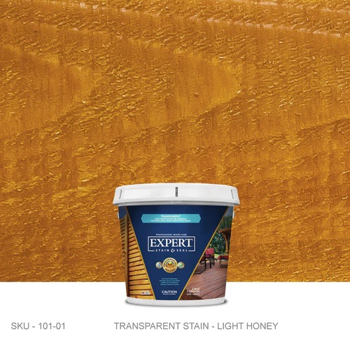 EXPERT Stain & Seal Transparent Wood Stain & Sealer - 1 Gallon: Color Honey