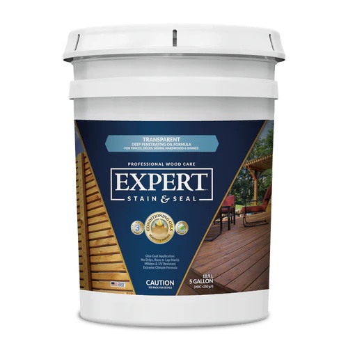 EXPERT Stain & Seal Transparent Wood Stain & Sealer - 5 Gallons